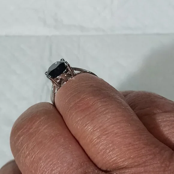 NWOT Silver Amethyst Fashion Jewelry Solitaire Ring Size 7.75 - Picture 5 of 15